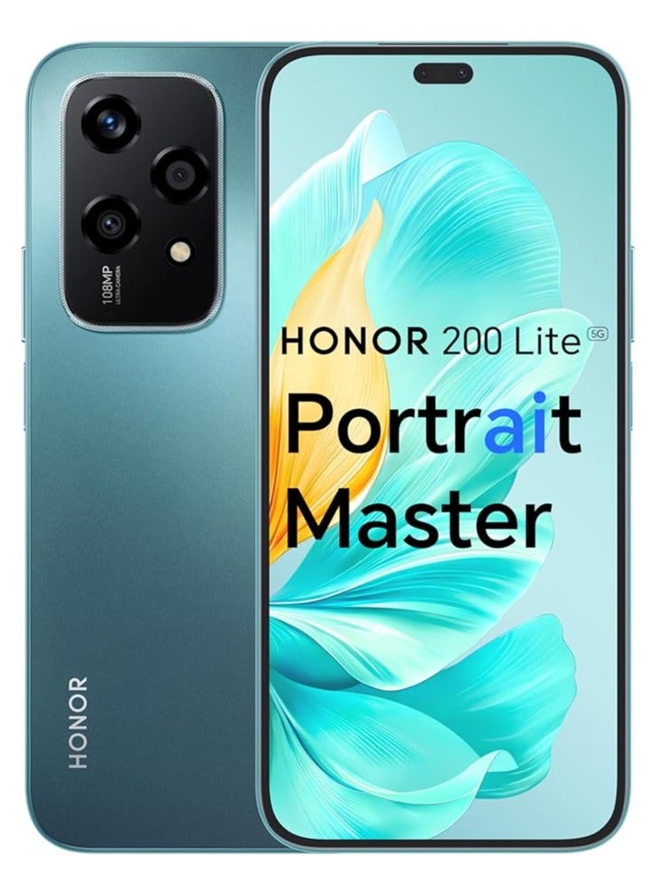 Honor - 200 Lite 5G Dual SIM Cyan Lake 16GB (8+8GB Extended) RAM + 256GB - Middle East Version - Image 1