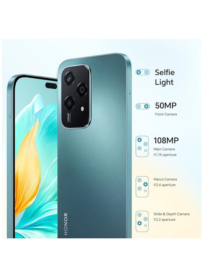 Honor - 200 Lite 5G Dual SIM Cyan Lake 16GB (8+8GB Extended) RAM + 256GB - Middle East Version - Image 1