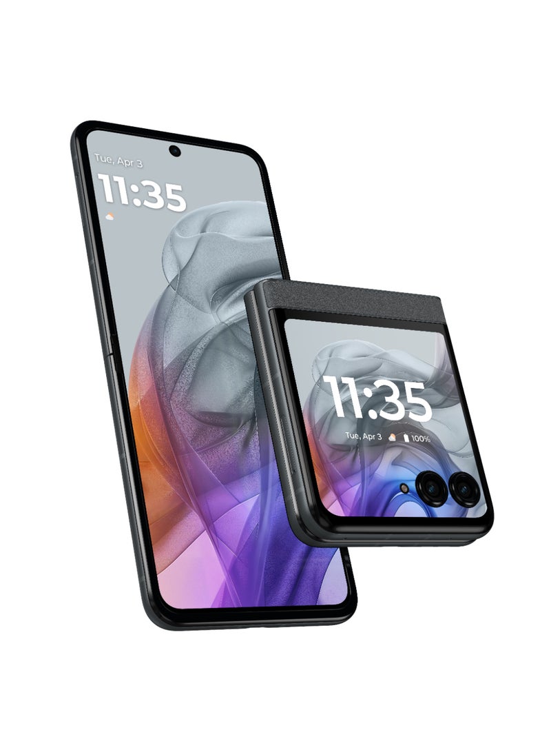 موتورولا Razr 50 5G ثنائي الشريحة، رمادي كوالا، 8 جيجابايت + 8 جيجابايت رام، 256 جيجابايت - إصدار الشرق الأوسط  - Image 1