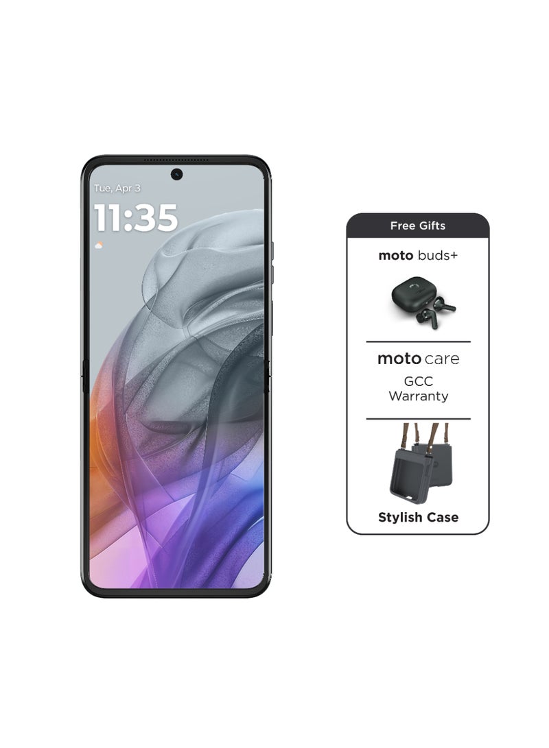 Motorola Razr 50 5G Dual SIM Koala Grey 8GB RAM 256GB With Free Moto Buds+ - Middle East Version  - Image 1