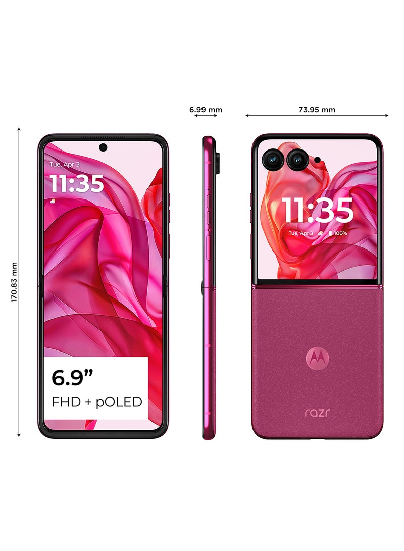 Razr 50 Ultra 5G Dual SIM Hot Pink 12GB RAM 512GB - Middle East Version - pnsku/N70086003V/45/_/1724826480/fbbc1763-1a02-4dcc-b946-06abeed79a5f