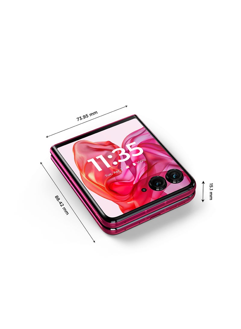 Motorola - Razr 50 Ultra 5G Dual SIM Hot Pink 12GB RAM 512GB - Middle East Version - Image 1