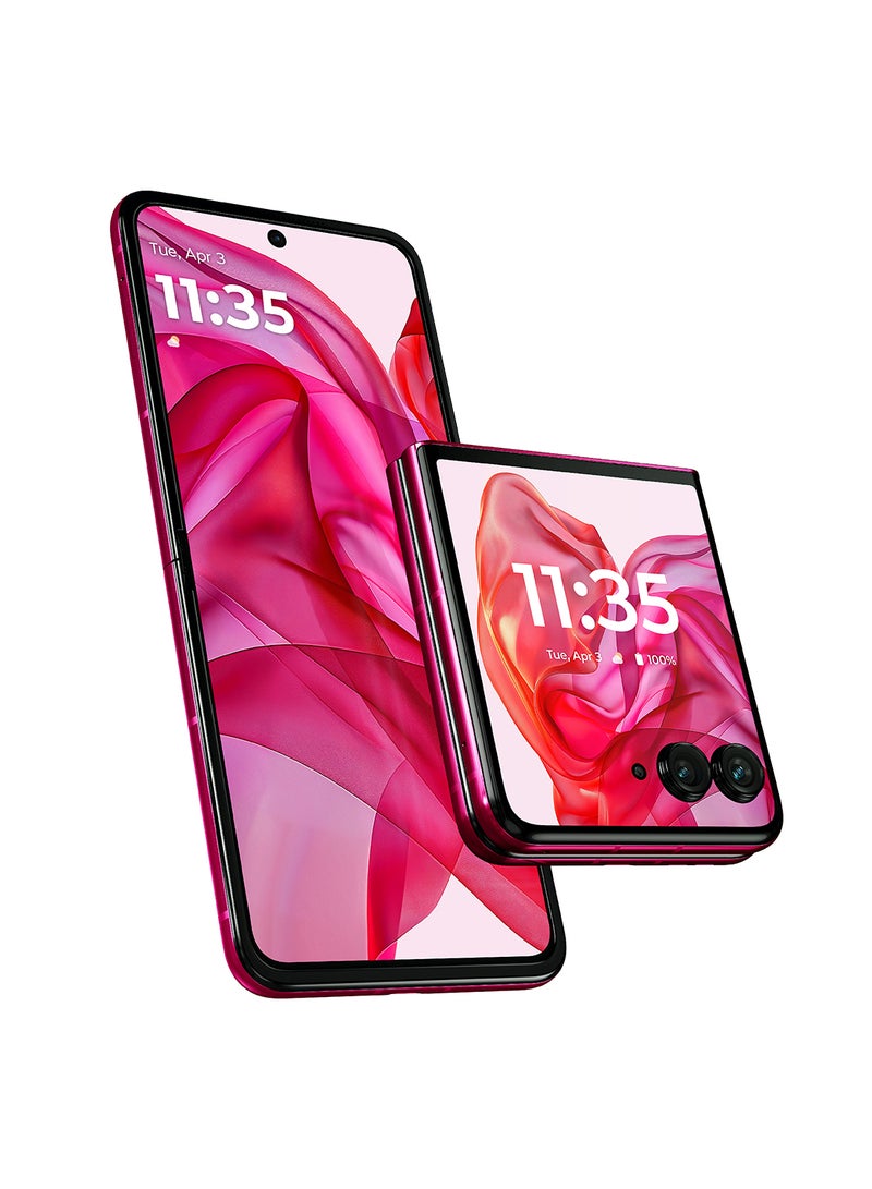 Motorola - Razr 50 Ultra 5G Dual SIM Hot Pink 12GB RAM 512GB - Middle East Version - Image 1
