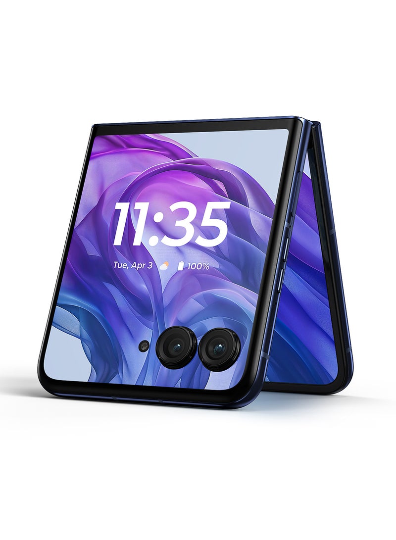 Motorola - Razr 50 Ultra 5G Dual SIM, Midnight Blue 12GB+12GB RAM, 512 GB - Middle East Version - Image 1