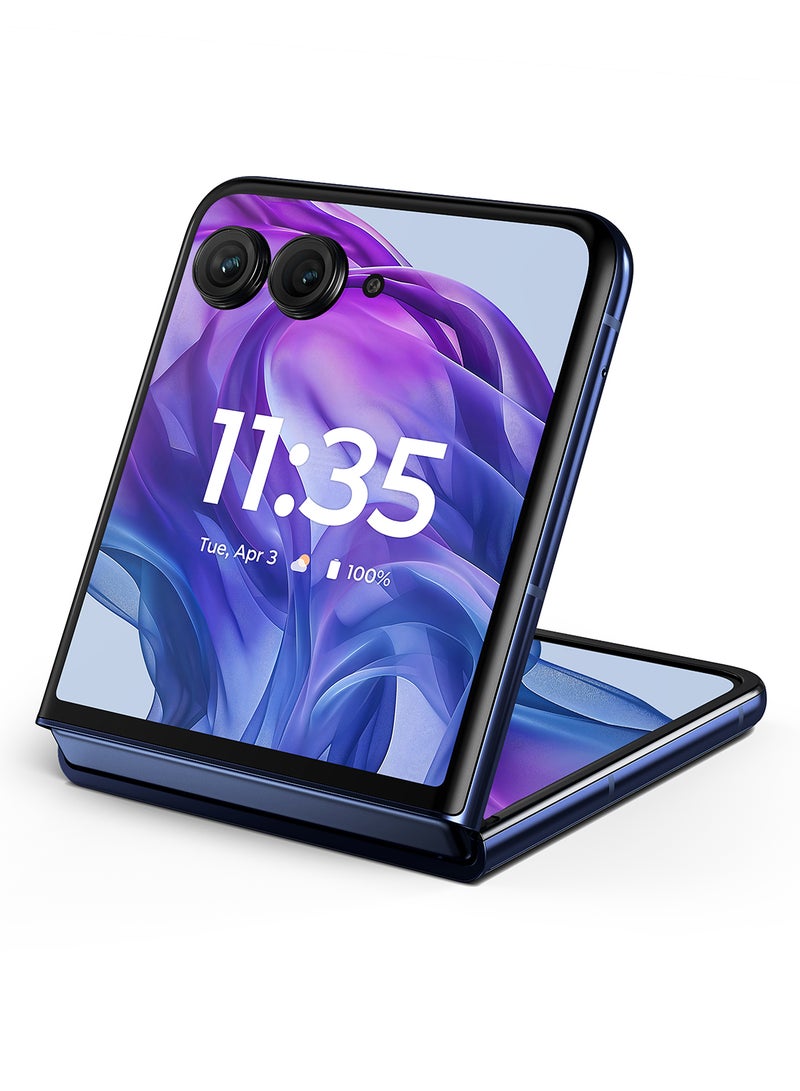 Motorola - Razr 50 Ultra 5G Dual SIM, Midnight Blue 12GB+12GB RAM, 512 GB - Middle East Version - Image 1