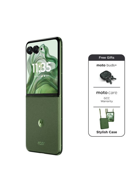 Razr 50 Ultra 5G Dual SIM Spring Green 12GB RAM, 512GB With Free Moto Buds+ - Middle East Version