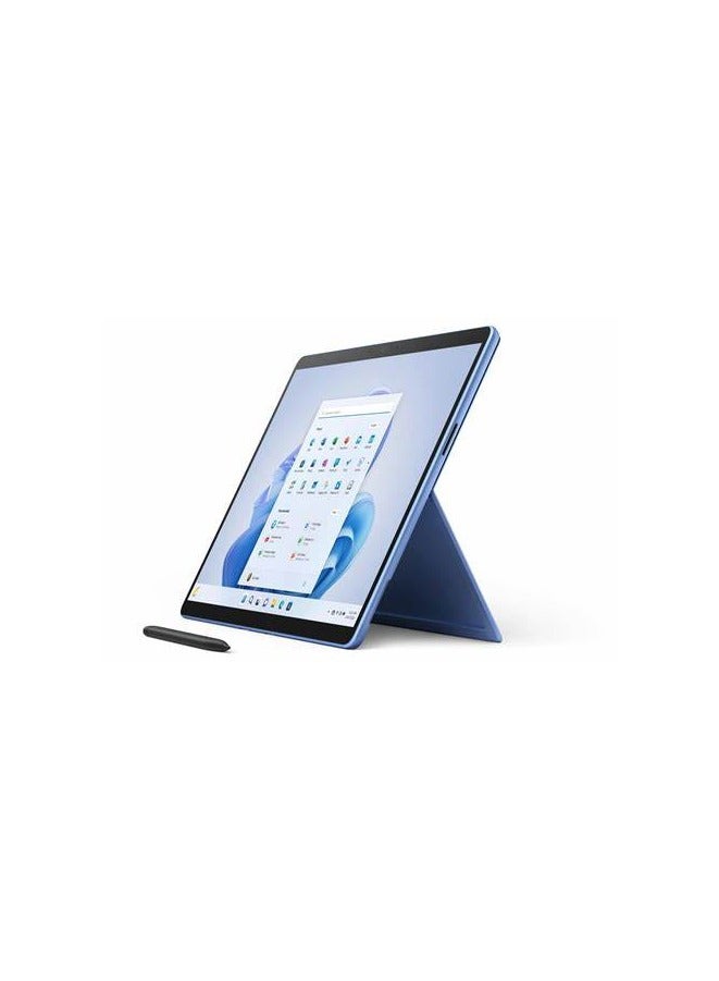 Microsoft - Surface Pro 9 13" (512GB SSD, Intel Core i7 12th Gen., 4.70 GHz, 16GB, Wi-Fi) Convertible 2-in-1 - Sapphire - QIX-00037 English Sapphire - Image 1