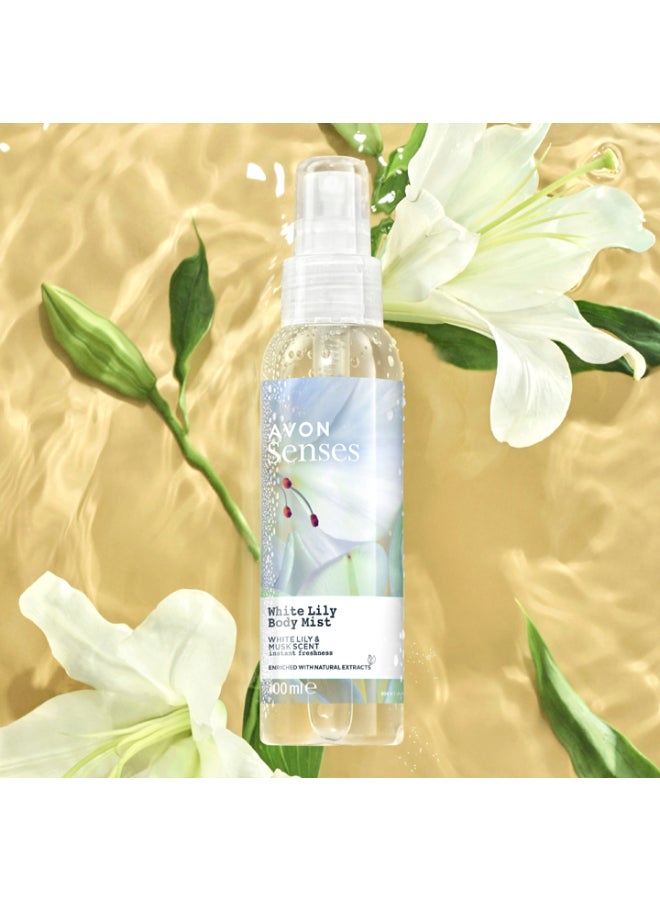 AVON Senses White Lily Body Mist: White Lily & Musk Clear  - Image 2