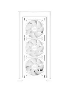 ASUS A21 PLUS MicroATX Case, 4x Pre-Installed ARGB Fans, Clean Cable Management, Supports 360 Mm Radiators & 380 Mm Graphics Cards, For Hidden-Connector Motherboards | 90DC00H3-B19000 White  - Image 4