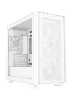 ASUS A21 PLUS MicroATX Case, 4x Pre-Installed ARGB Fans, Clean Cable Management, Supports 360 Mm Radiators & 380 Mm Graphics Cards, For Hidden-Connector Motherboards | 90DC00H3-B19000 White  - Image 2