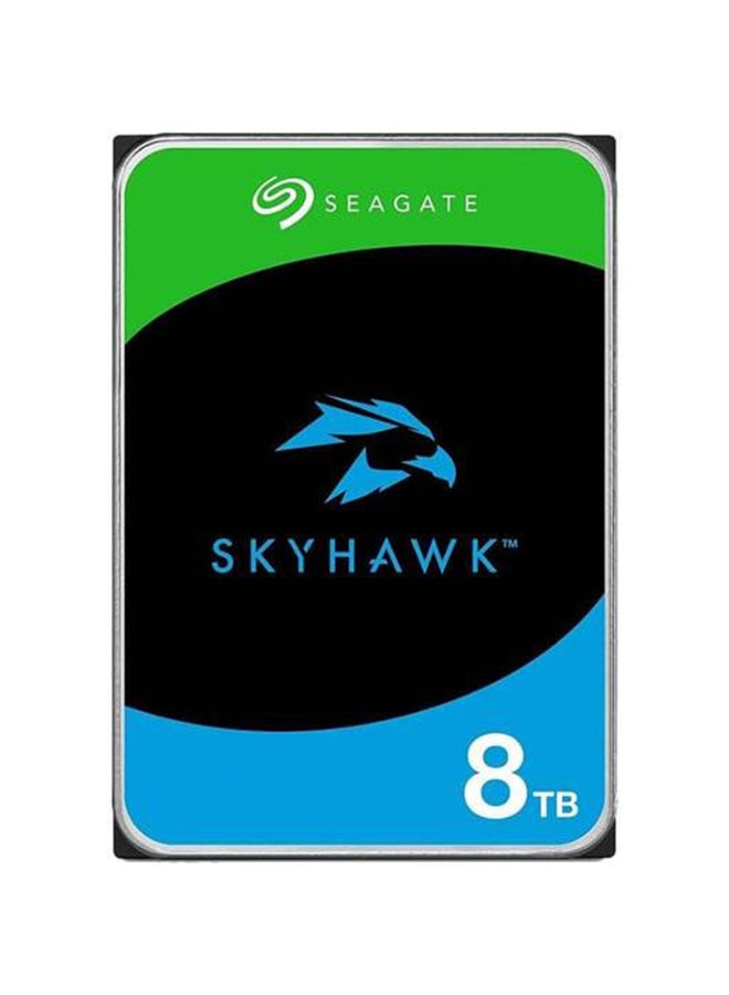 سيجيت محرك أقراص ثابت داخلي SkyHawk Surveillance SATA III مقاس 3.5 بوصة بسعة 8 تيرابايت، وذاكرة تخزين مؤقتة 256 ميجابايت، وسرعة 5400 دورة في الدقيقة، ومعدلات نقل مستدامة تصل إلى 180 ميجابايت/ثانية، ومتوسط وقت الأعطال مليون ساعة، ويدعم ما يصل إلى 64 كاميرا عالية الدقة | ST8000VX010  - Image 1