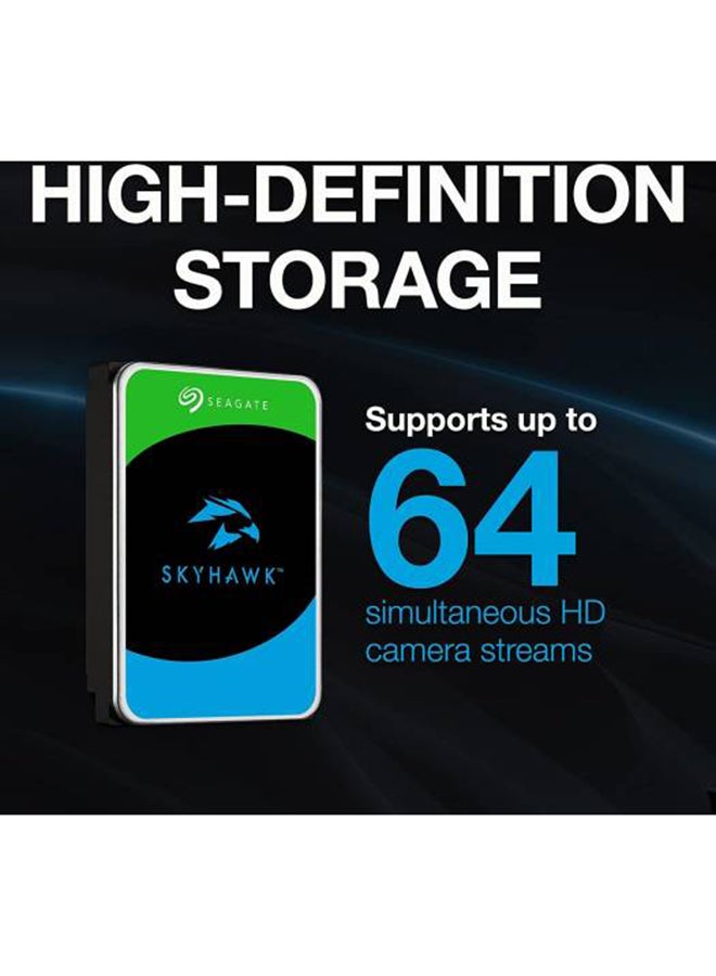 سيجيت محرك أقراص ثابت داخلي SkyHawk Surveillance SATA III مقاس 3.5 بوصة بسعة 8 تيرابايت، وذاكرة تخزين مؤقتة 256 ميجابايت، وسرعة 5400 دورة في الدقيقة، ومعدلات نقل مستدامة تصل إلى 180 ميجابايت/ثانية، ومتوسط وقت الأعطال مليون ساعة، ويدعم ما يصل إلى 64 كاميرا عالية الدقة | ST8000VX010  - Image 3