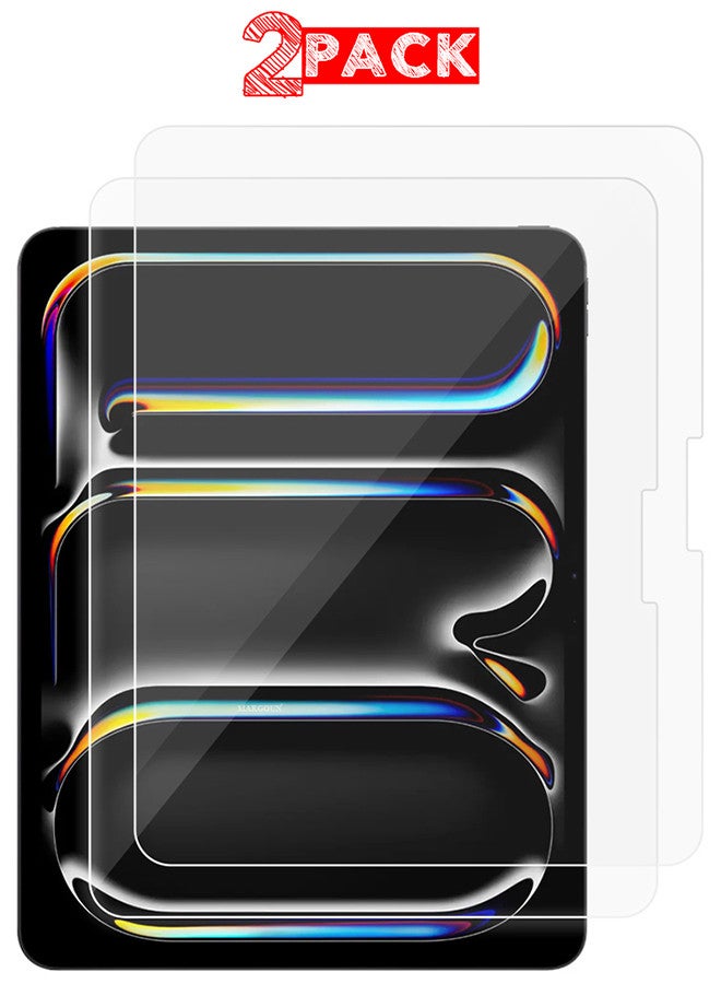 MARGOUN for Apple iPad Pro 11 2024 (M4) 2Packs Premium Screen Protector Tempered Glass 11 inch Clear - Image 1
