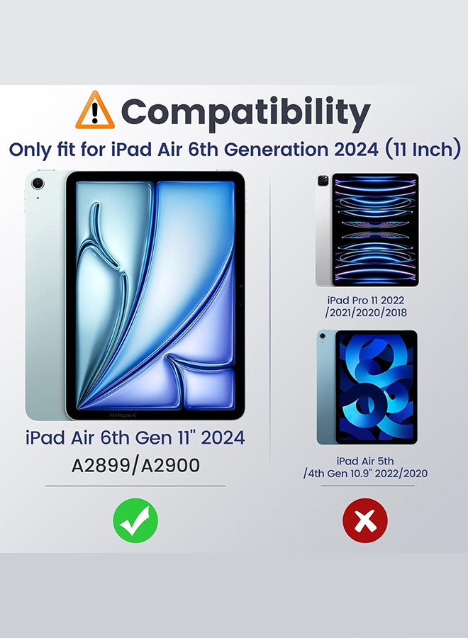 MARGOUN for iPad Air 2024, 2Packs Premium Screen Protector Tempered Glass 11 inch Clear - Image 2