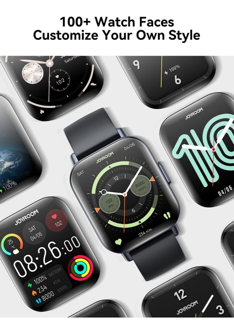 JOYROOM - JR-FT3 S Smart Watch IP 68 Waterproof Answer/Make Call, Supports the Arabic language, Compatible with iPhone Android Phone, Fitness Tracker Heart Rate Monitor Watch Space Grey - Image 1