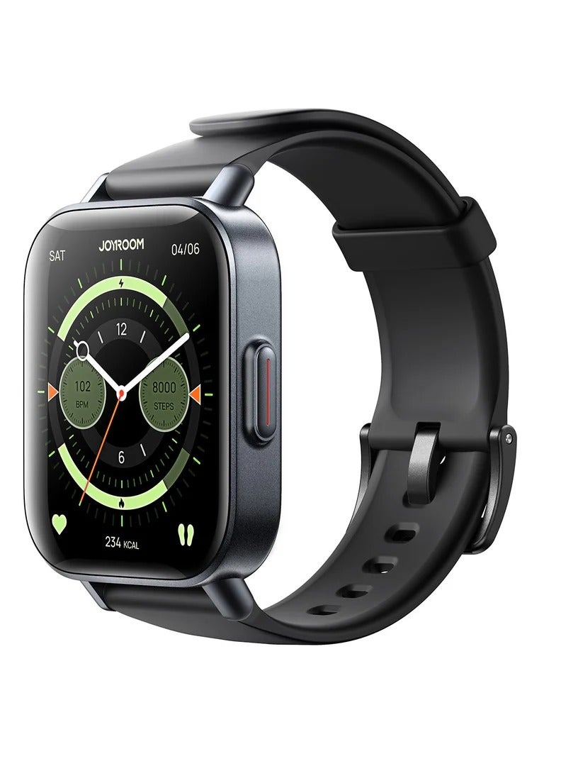 JOYROOM - JR-FT3 S Smart Watch IP 68 Waterproof Answer/Make Call, Supports the Arabic language, Compatible with iPhone Android Phone, Fitness Tracker Heart Rate Monitor Watch Space Grey - Image 1