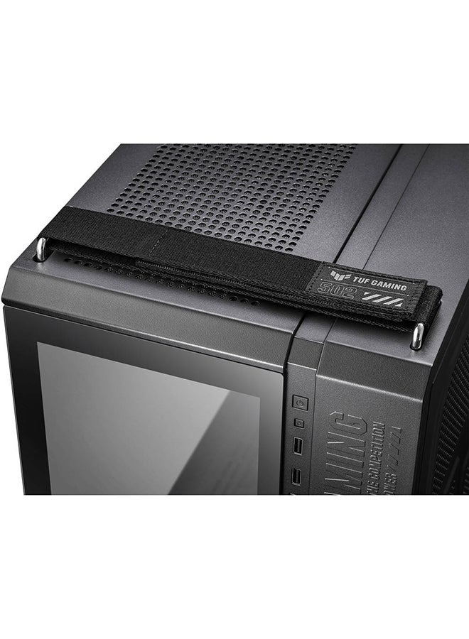 أسوس - حافظة كمبيوتر TUF Gaming GT502 PLUS، هيكل مزدوج الغرفة، يدعم مبرد 360 مم، ما يصل إلى 13 مروحة، موزع aRGB منفصل، تصميم معياري بالكامل، GT502 PLUS/BLK/TG - Image 1