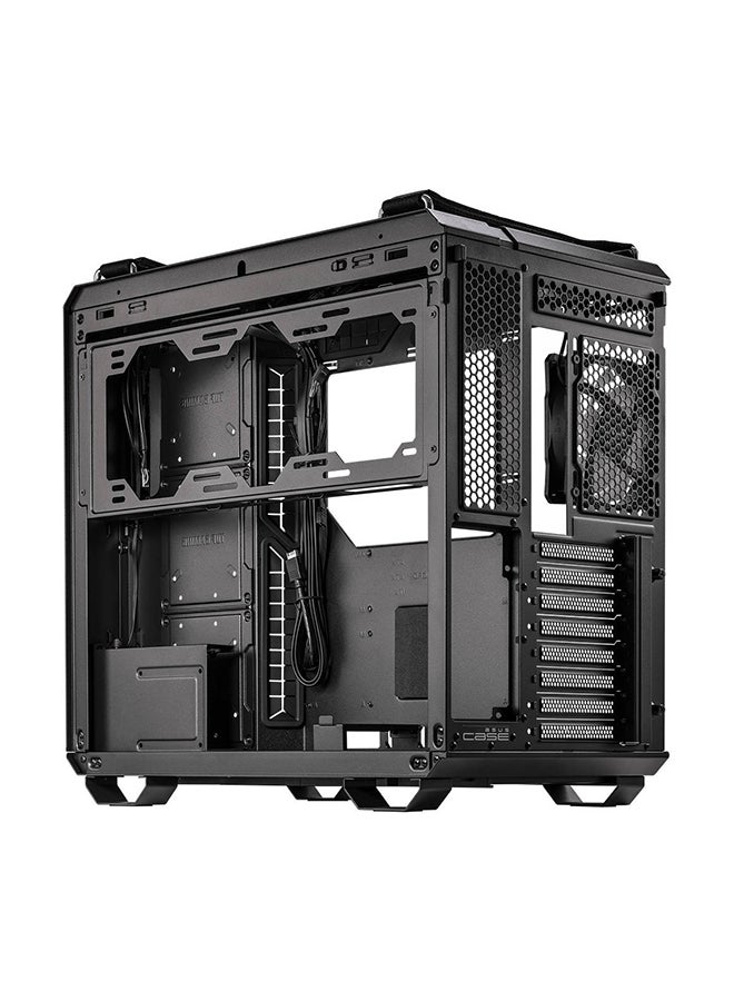 أسوس - حافظة كمبيوتر TUF Gaming GT502 PLUS، هيكل مزدوج الغرفة، يدعم مبرد 360 مم، ما يصل إلى 13 مروحة، موزع aRGB منفصل، تصميم معياري بالكامل، GT502 PLUS/BLK/TG - Image 1