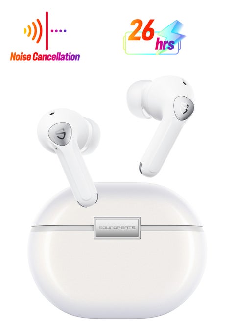 Air4 Pro Wireless Earbuds AptX Lossless, Earphone Bluetooth 5.3 Adaptive Hybrid Active Noise Canceling, In-Ear Earbuds With 6 Mics Aptx Voice For Calls, 26 Hours, Multi-Connection white