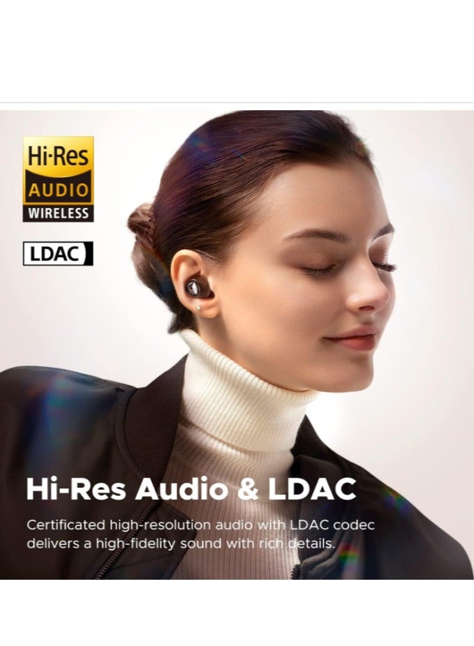 SoundPEATS - Engine4 Wireless Earbuds, Hi-Res Audio Earbuds with LDAC, Dual Dynamic Drivers for Stereo Sound, Bluetooth 5.3 Earphones with Low Latency, Dual Device Connection, Total 43 Hrs, App Control Black - Image 1