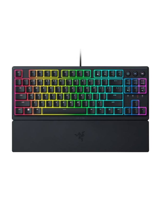 ريزر لوحة مفاتيح الألعاب Ornata V3 TKL منخفضة المستوى، ومفاتيح Mecha-Membrane، و1000 هرتز Ultrapolling، و8 Chroma RGB، وأغطية مفاتيح ABS مطلية بالأشعة فوق البنفسجية، وكابل ألياف مضفر | RZ03-04880100-R3M1 - Image 1