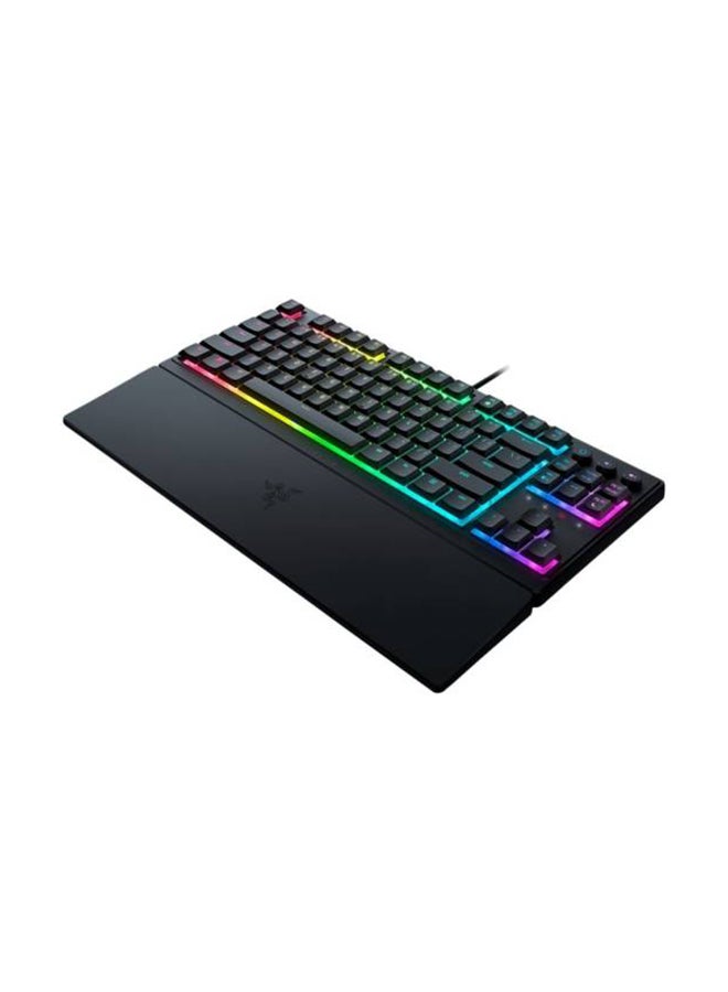 ريزر لوحة مفاتيح الألعاب Ornata V3 TKL منخفضة المستوى، ومفاتيح Mecha-Membrane، و1000 هرتز Ultrapolling، و8 Chroma RGB، وأغطية مفاتيح ABS مطلية بالأشعة فوق البنفسجية، وكابل ألياف مضفر | RZ03-04880100-R3M1 - Image 2