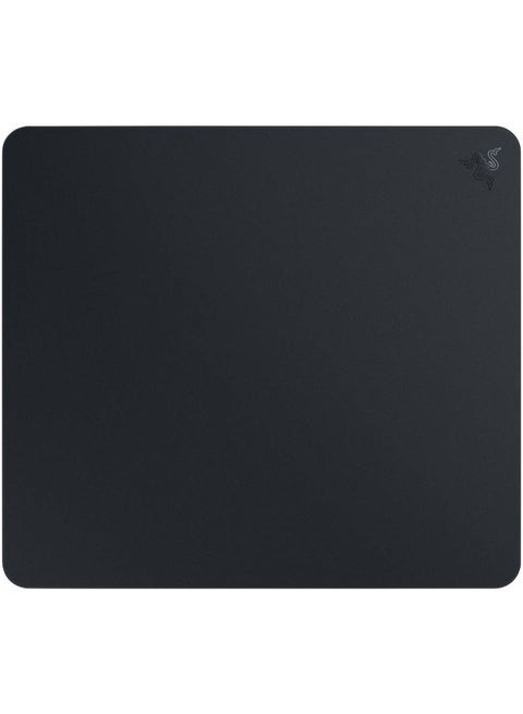 Atlas Tempered Glass Mouse Mat, 450 x 400 x 5mm Dimension, CNC-Milled with Rounded Edge, Anti-Slip Rubber Base | RZ02-04890100-R3M1 Black