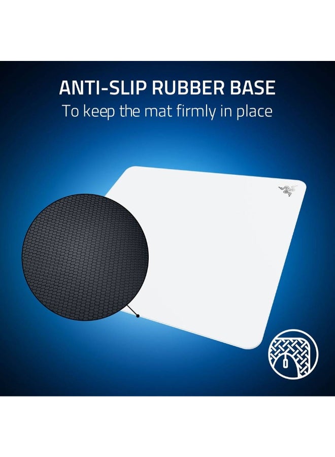 RAZER - Atlas Tempered Glass Mouse Mat, 450 x 400 x 5mm Dimension, CNC-Milled with Rounded Edge, Anti-Slip Rubber Base | RZ02-04890200-R3M1 White - Image 1