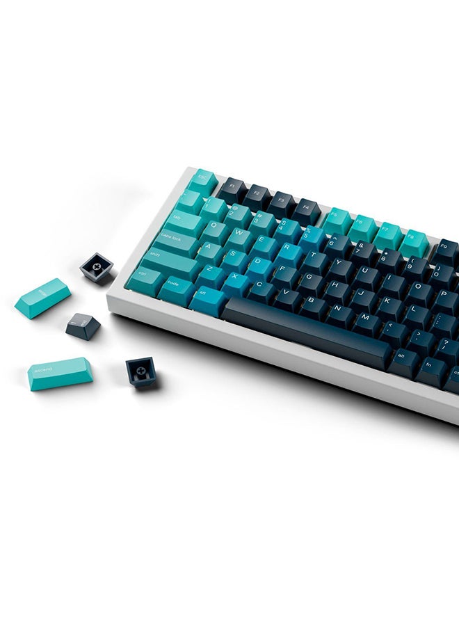 جلوريوس - GPBT Celestial Ice Keycaps - Premium Cherry-Profile 114 Keys Set with Bright Blue & Deep Navy Blue Gradient Design - Durable, Readable, Compatible with GMMK Models & Standard Keyboards - Image 1
