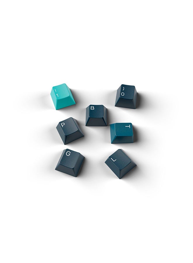 جلوريوس - GPBT Celestial Ice Keycaps - Premium Cherry-Profile 114 Keys Set with Bright Blue & Deep Navy Blue Gradient Design - Durable, Readable, Compatible with GMMK Models & Standard Keyboards - Image 1