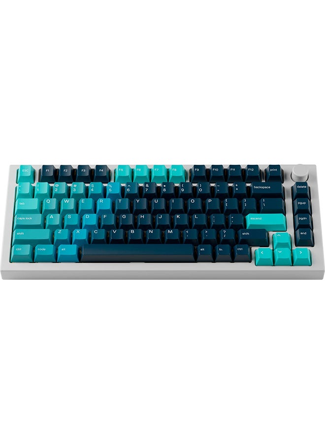 جلوريوس - GPBT Celestial Ice Keycaps - Premium Cherry-Profile 114 Keys Set with Bright Blue & Deep Navy Blue Gradient Design - Durable, Readable, Compatible with GMMK Models & Standard Keyboards - Image 1