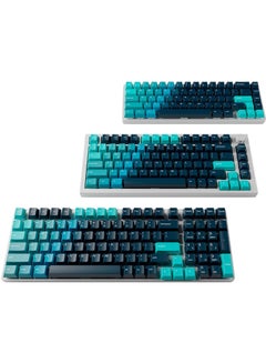 جلوريوس GPBT Celestial Ice Keycaps - Premium Cherry-Profile 114 Keys Set with Bright Blue & Deep Navy Blue Gradient Design - Durable, Readable, Compatible with GMMK Models & Standard Keyboards  - Image 3