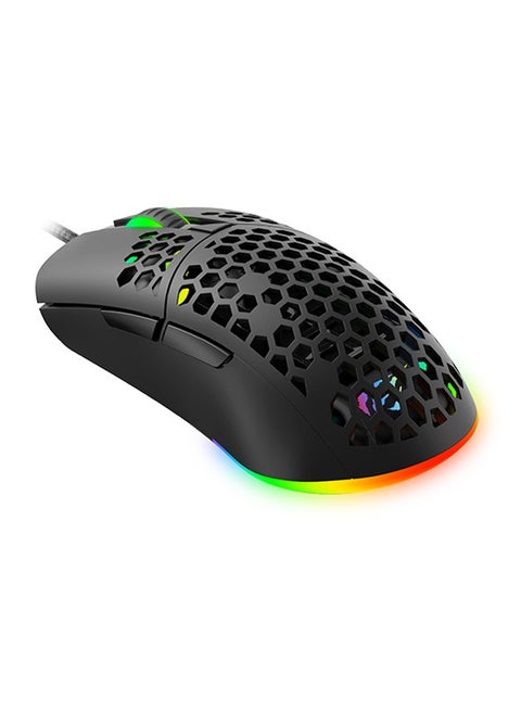 MS1036 RGB Gaming Mouse - Precision Optical Sensor, Customizable DPI, Ergonomic Design, Programmable Buttons, and Dynamic RGB Lighting for PC Gamers | HVMS-MS1036-BK