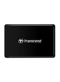 Transcend TS-RDF8K2 Card Reader for all the popular card types, SD /microSD/CompactFlash, USB Type-A for great device compatibility, Compact power, RecoveRx software Black  - Image 1