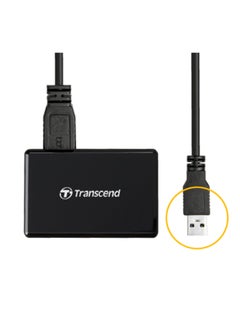 Transcend TS-RDF8K2 Card Reader for all the popular card types, SD /microSD/CompactFlash, USB Type-A for great device compatibility, Compact power, RecoveRx software Black  - Image 4