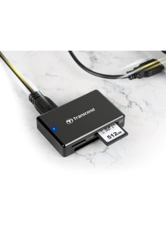 Transcend TS-RDF8K2 Card Reader for all the popular card types, SD /microSD/CompactFlash, USB Type-A for great device compatibility, Compact power, RecoveRx software Black  - Image 5