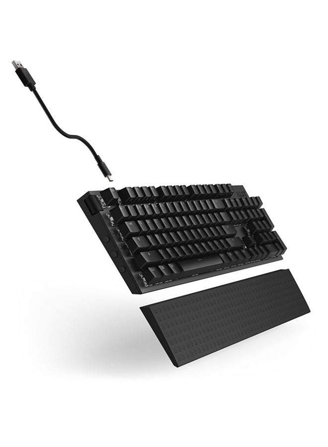 ان زد اكس تي لوحة مفاتيح ألعاب بصرية كاملة الحجم من NZXT Function 2، معدل اقتراع 8K، مفاتيح بصرية خطية، تشغيل قابل للتعديل، أغطية مفاتيح PBT مزدوجة اللقطات، RGB، قابلة للتبديل السريع، مسند معصم، أسود - Image 4