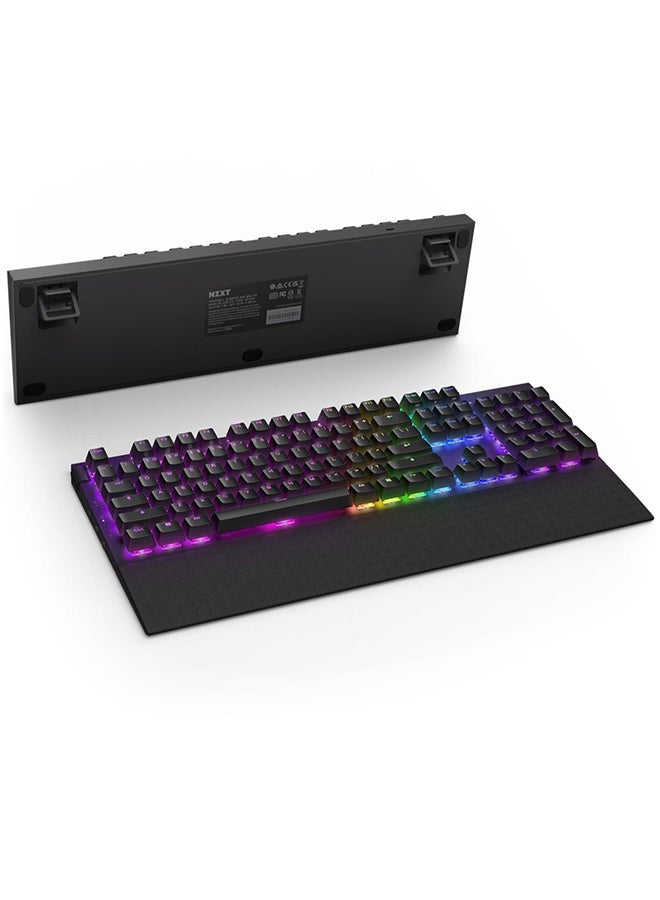 ان زد اكس تي لوحة مفاتيح ألعاب بصرية كاملة الحجم من NZXT Function 2، معدل اقتراع 8K، مفاتيح بصرية خطية، تشغيل قابل للتعديل، أغطية مفاتيح PBT مزدوجة اللقطات، RGB، قابلة للتبديل السريع، مسند معصم، أسود - Image 5