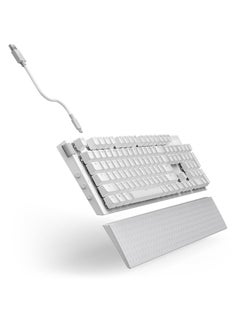 NZXT NZXT Function 2 | Full-Size Optical Gaming Keyboard | 8K Polling Rate | Linear Optical Switches | Adjustable Actuation | Double-Shot PBT Keycaps | RGB | Hot-Swappable | Wrist Rest | White  - Image 5