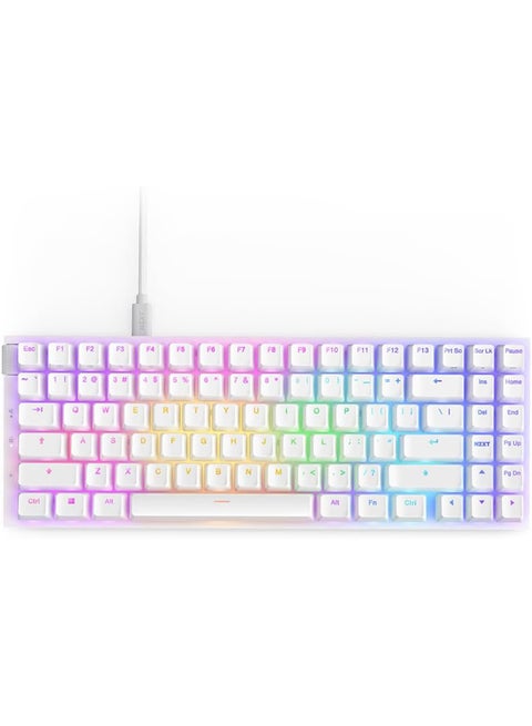 NZXT Function 2 MiniTKL, Compact Tenkeyless Optical Gaming Keyboard, 8K Polling Rate, Linear Optical Switches, Adjustable Actuation, Double-Shot PBT Keycaps, RGB, Hot-Swappable, White