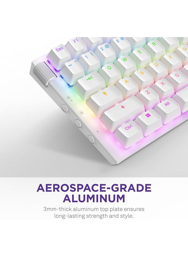 NZXT - NZXT Function 2 MiniTKL, Compact Tenkeyless Optical Gaming Keyboard, 8K Polling Rate, Linear Optical Switches, Adjustable Actuation, Double-Shot PBT Keycaps, RGB, Hot-Swappable, White - Image 1