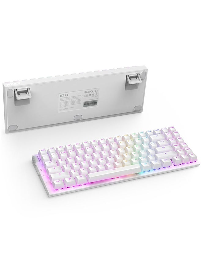 NZXT - NZXT Function 2 MiniTKL, Compact Tenkeyless Optical Gaming Keyboard, 8K Polling Rate, Linear Optical Switches, Adjustable Actuation, Double-Shot PBT Keycaps, RGB, Hot-Swappable, White - Image 1