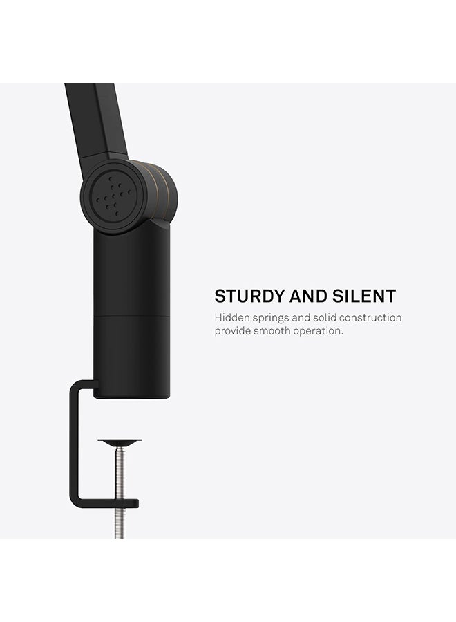 NZXT - Boom Arm Low Noise Microphone, Thread US Standard 5/8", Discreetly Store USB & XLR Cables, Smooth and Silent, Cable Channel Covers, Black | AP-BOOMA-B1 - Image 1