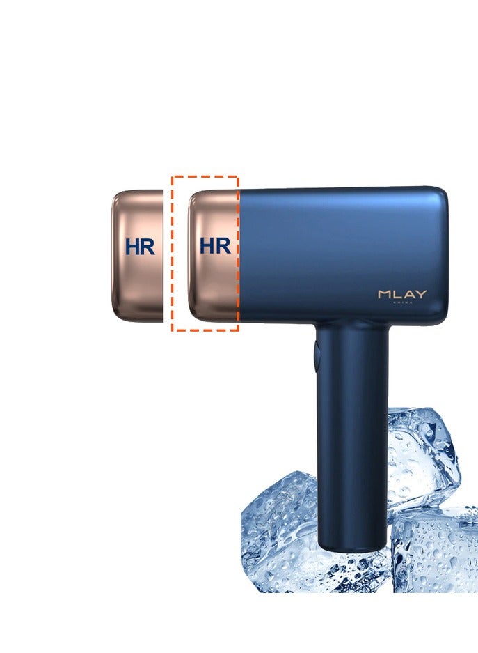 MLAY T14 IPL Ice Laser Painless Hair Removal Device With 3℃ Cold Compress 5 Levels 500000 Pulses 2 HR Lamps Dark Blue - Image 1