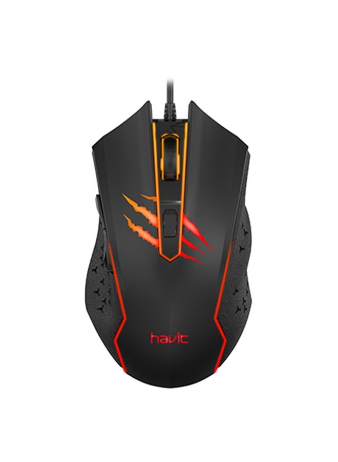 havit Gaming Mouse Wired Gaming Mouse 4 Levels Adjustable Up to 3600 DPI Customizable Macros Suitable for PC/Mac/Laptop  - Image 1