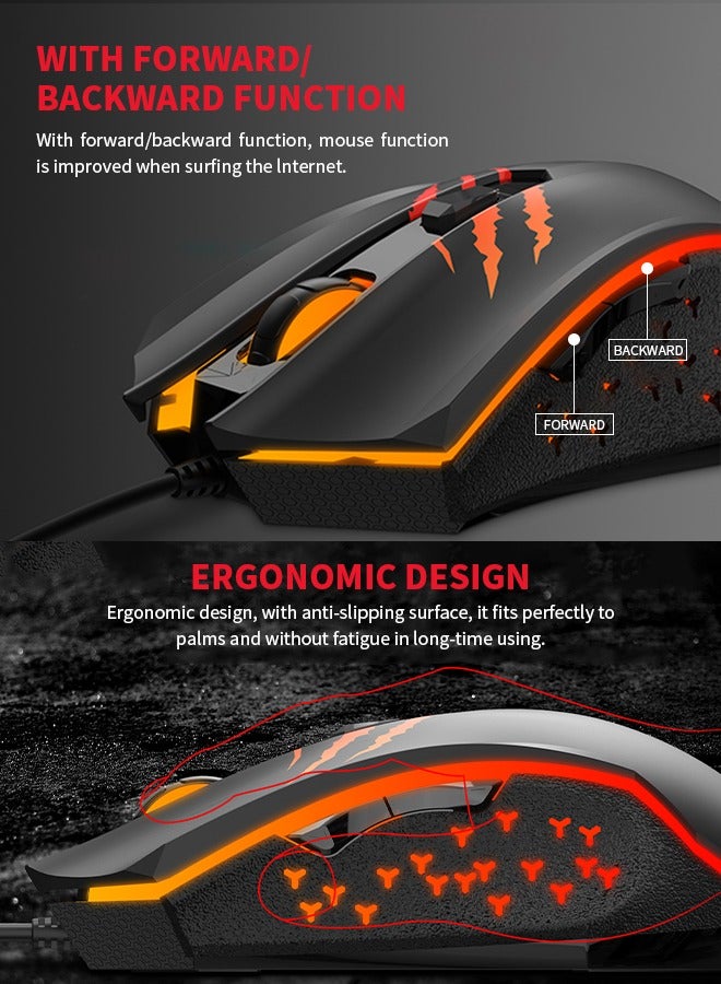 havit Gaming Mouse Wired Gaming Mouse 4 Levels Adjustable Up to 3600 DPI Customizable Macros Suitable for PC/Mac/Laptop - Image 3