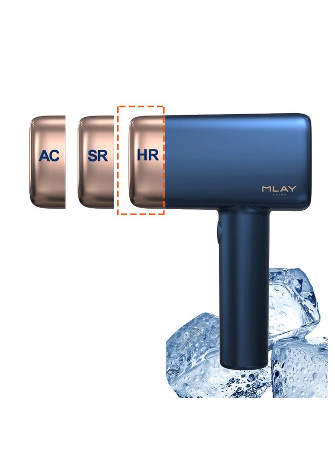MLAY Cheapest And Updated T14 Hair Removal Device With Three Lenses, One For Body Hair, One For Removing Wrinkles And Tightening The Skin, And One For Removing Acne Dark Blue - Image 1