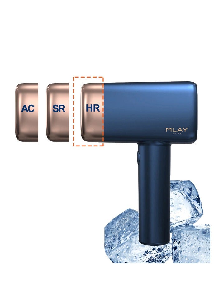 MLAY 2024 Updated T14 IPL Laser Painless Hair Removal Device With HR AC SR Lamp 3℃ Cold Compress/5-Levels/500000 Pulses DARK BLUE  - Image 1