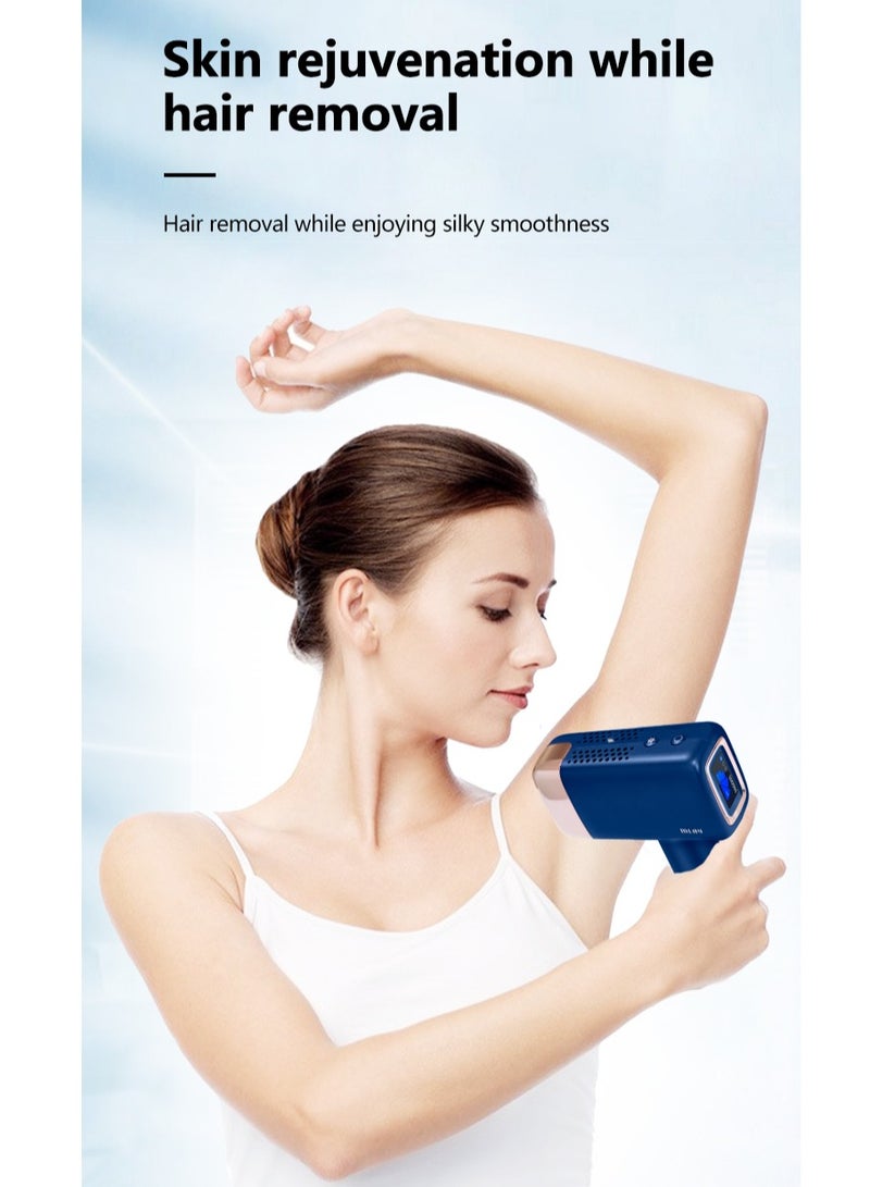 MLAY 2024 Updated T14 IPL Laser Painless Hair Removal Device With HR AC SR Lamp 3℃ Cold Compress/5-Levels/500000 Pulses DARK BLUE  - Image 5