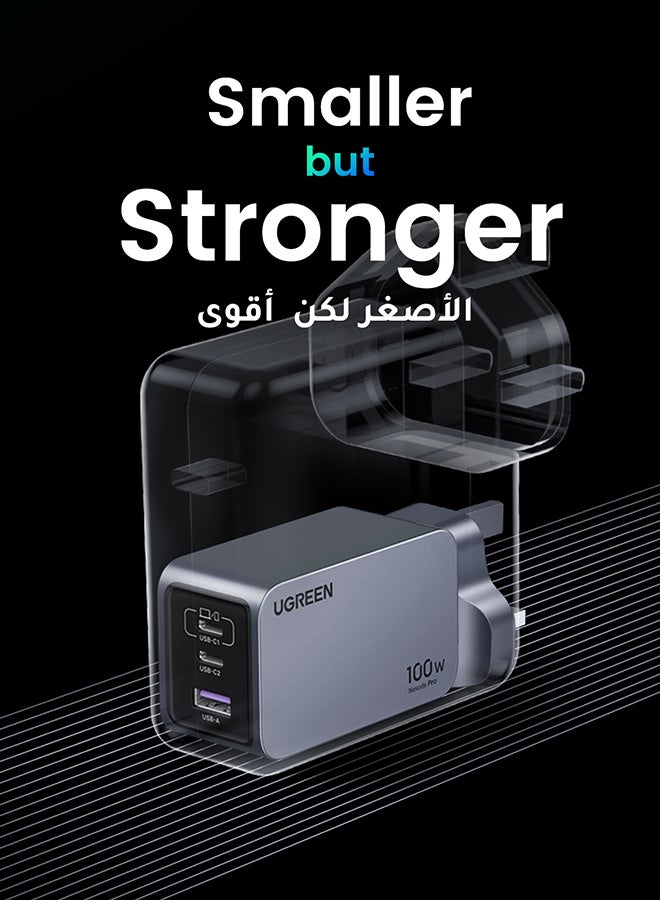 100 واط شاحن Nexode Pro تايب سي  فيش تايب سي 2C1A  أحدث شاحن سفر GaN راس شاحن جداري من GaNII تقنية متوافق مع iPhone/ Samsung/ Huawei/ Macbook/ Lenovo/ Dell/ LG/ ASUS /HP/ Acer - pnsku/N70086362V/45/_/1719408910/7e6e39cd-96fe-48a5-a196-22759f573202